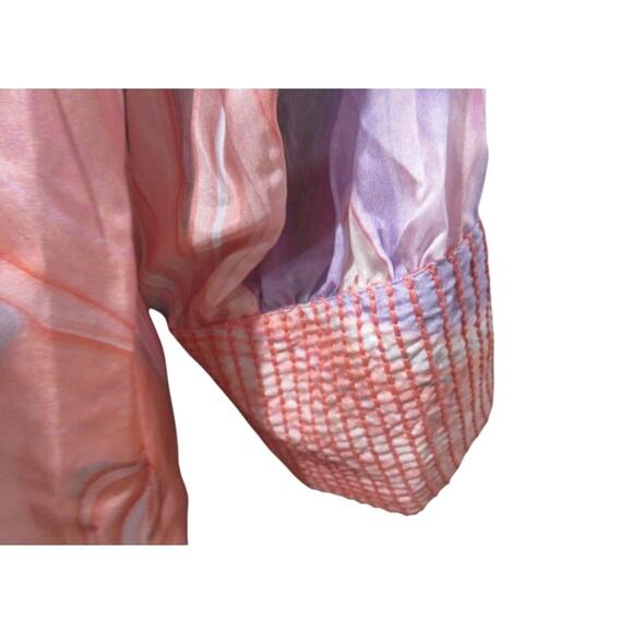 Johnny Was Workshop Laguna Vesper Voyager Tunic Silk Blouse Top L - Picture 6 of 6